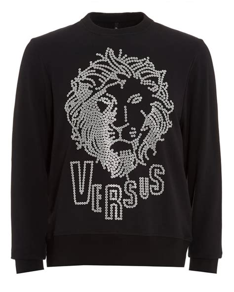 versus versace lion reverse sweatshirt|Versace men's sale.